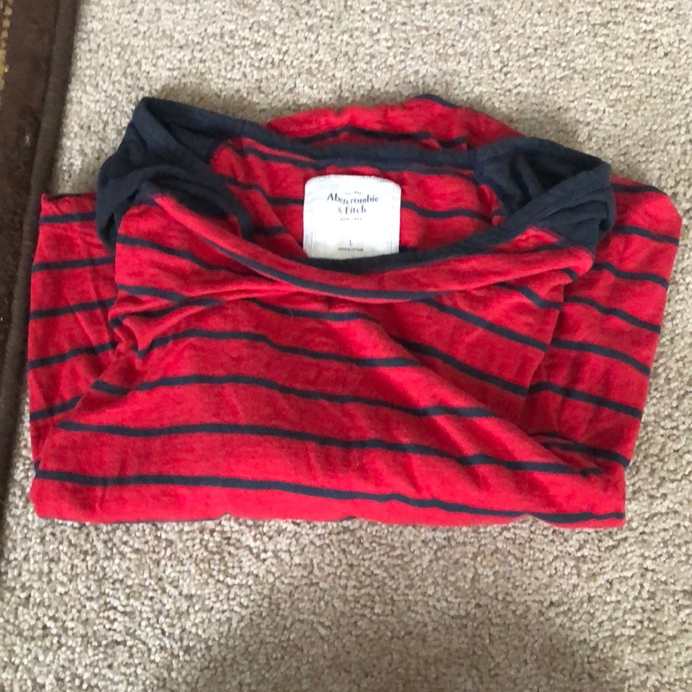 Long Sleeve Red and Black Shirt